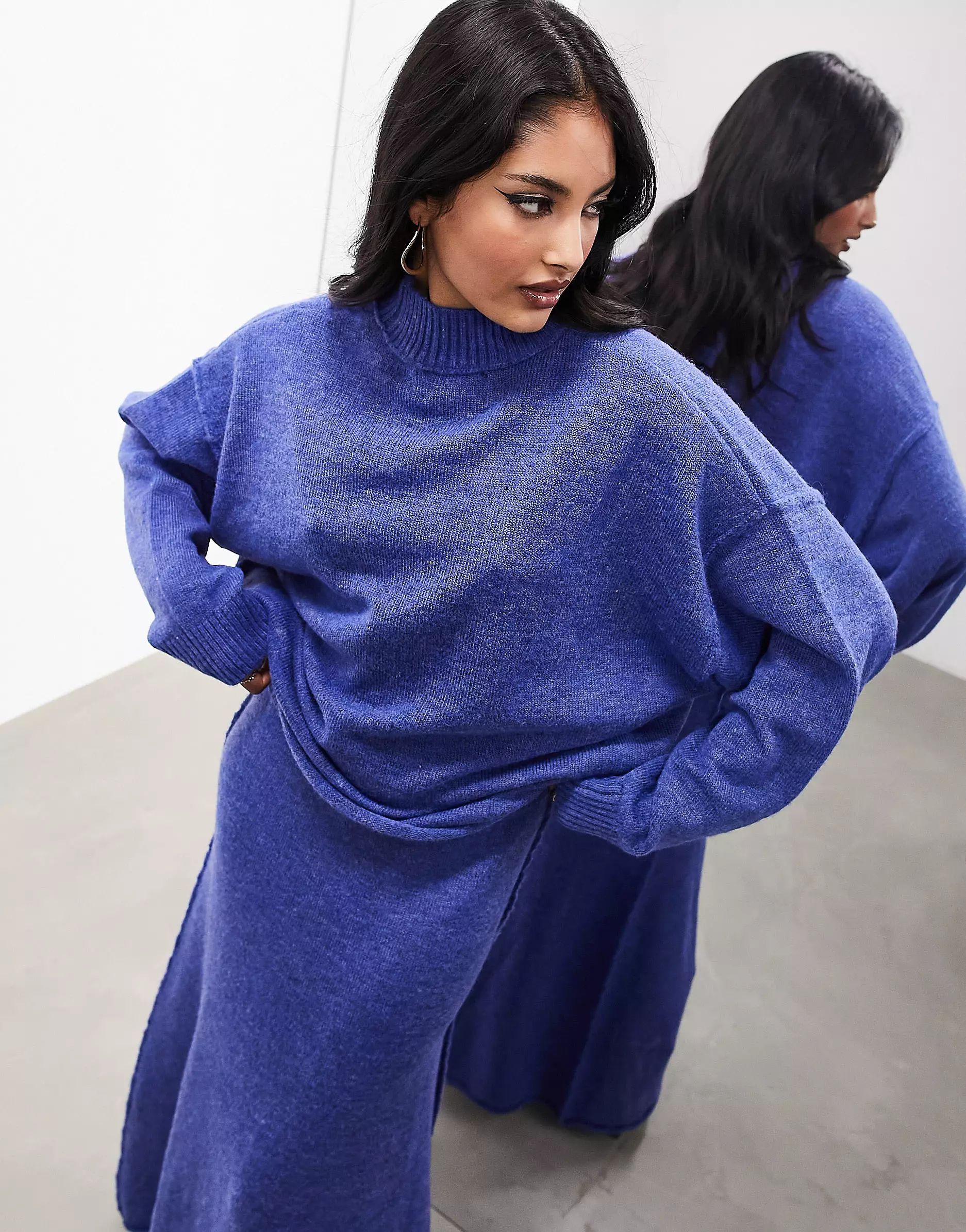 ASOS EDITION oversized knit sweater in petrol blue | ASOS | ASOS (Global)
