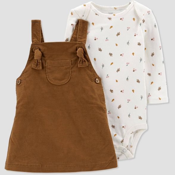 Baby Girls' Floral Top and Bottom Set - Just One You® made by carter's Brown | Target