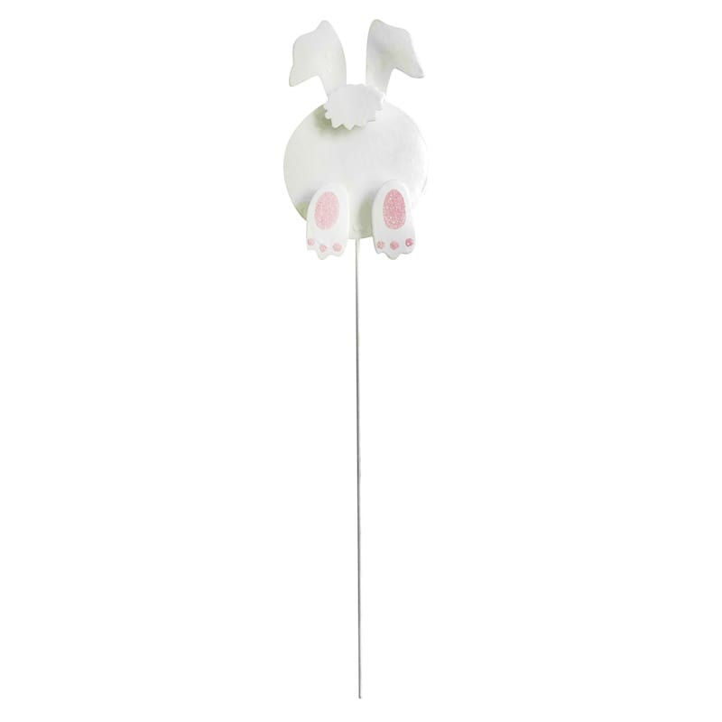 Homespun Easter Bunny Bottom Yard Pick, 3" | At Home