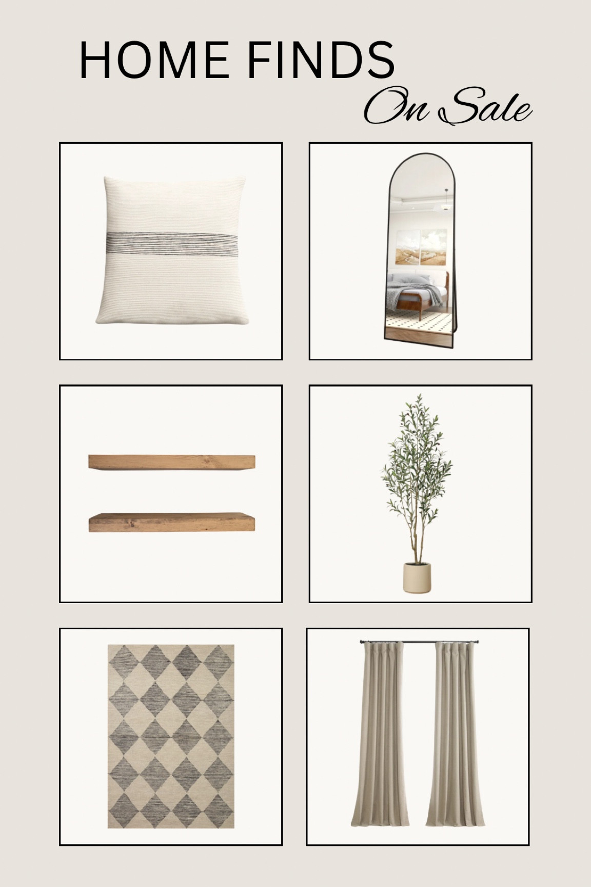 ON SALE! Check out these beautiful home finds!

#homefind #homedecor #mirror #throwpillow #rug #olivetree #floatingshelves #curtains

#LTKcasa #LTKsale

#LTKHome #LTKStyleTip