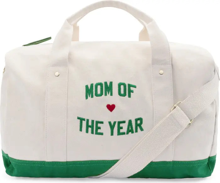 Favorite Daughter Mom of the Year Embroidered Canvas Duffle Bag | Nordstrom | Nordstrom