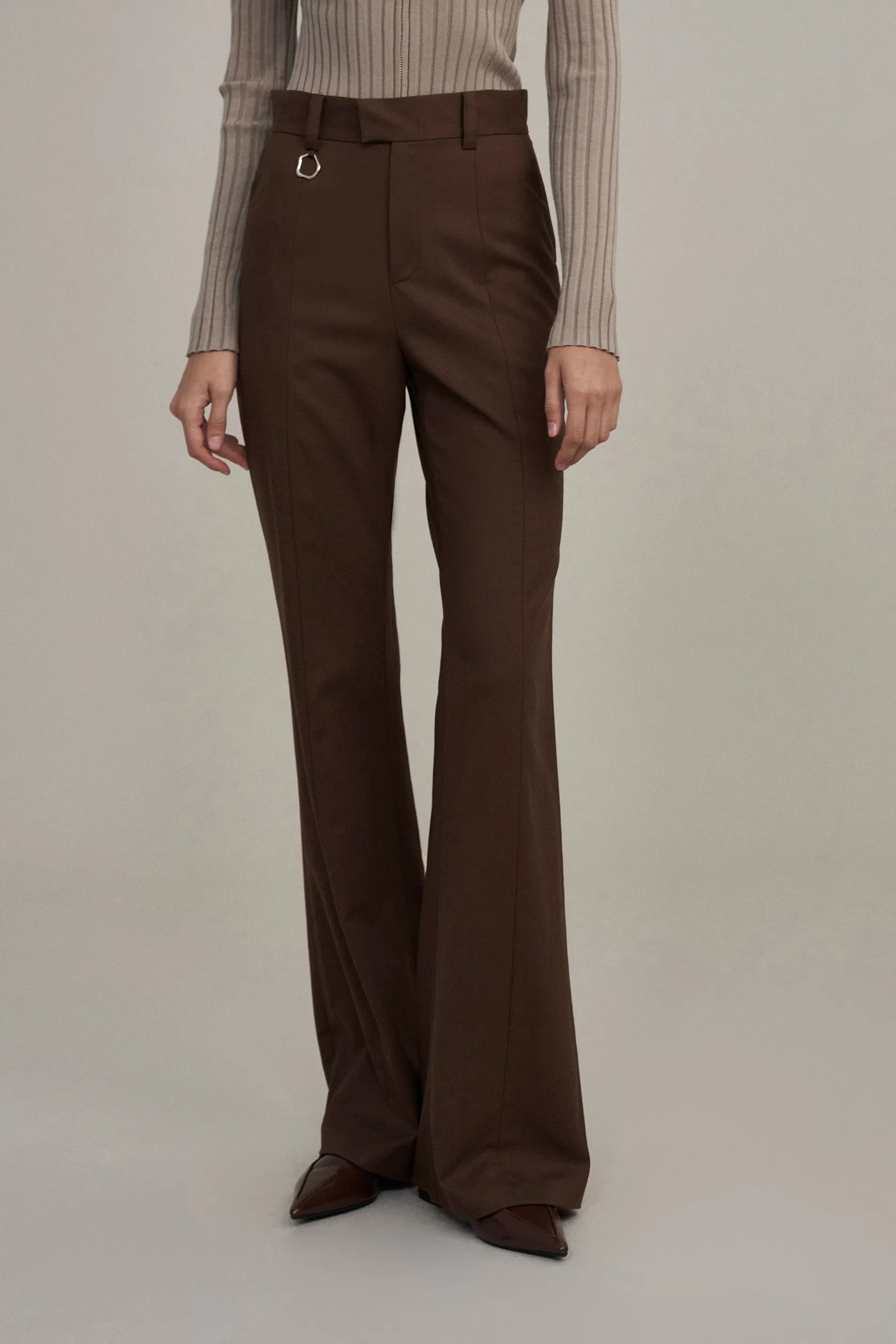 Chance Flared Suit Trousers in Fine Wool | Fabrique