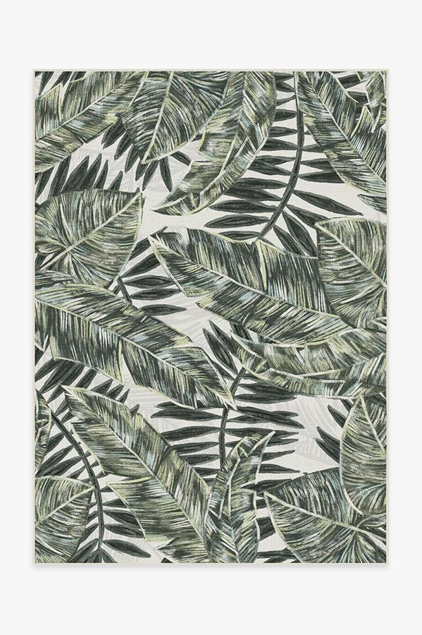 Outdoor Filifera Palm Green Rug | Ruggable