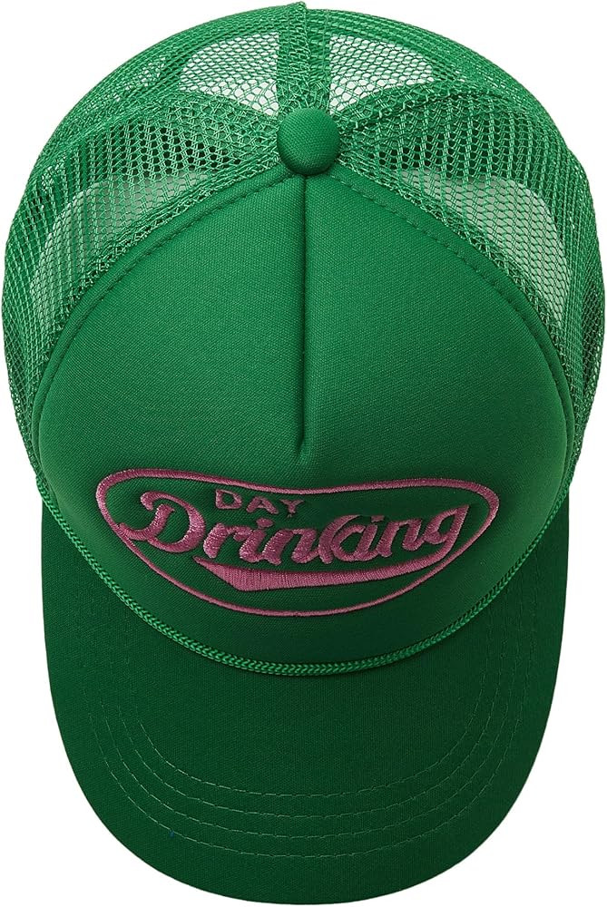 Embroidered Lettering Print Truck Hat Baseball Cap Trucker Mesh Snapback Hat | Amazon (US)