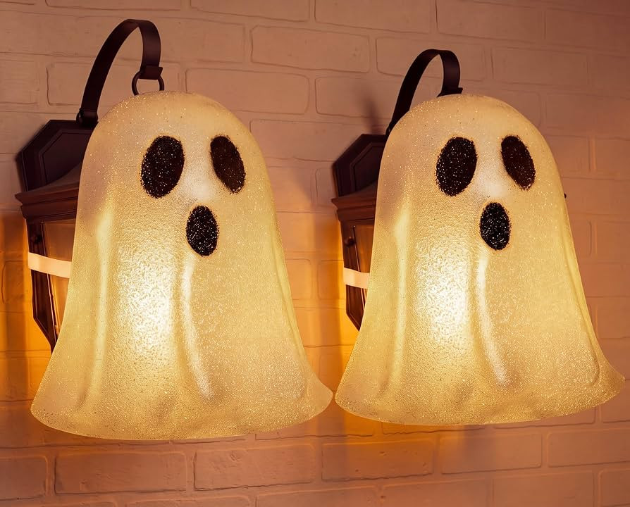 Aurelema 2 Pcs Halloween Porch Light Cover, Ghost | Amazon (US)