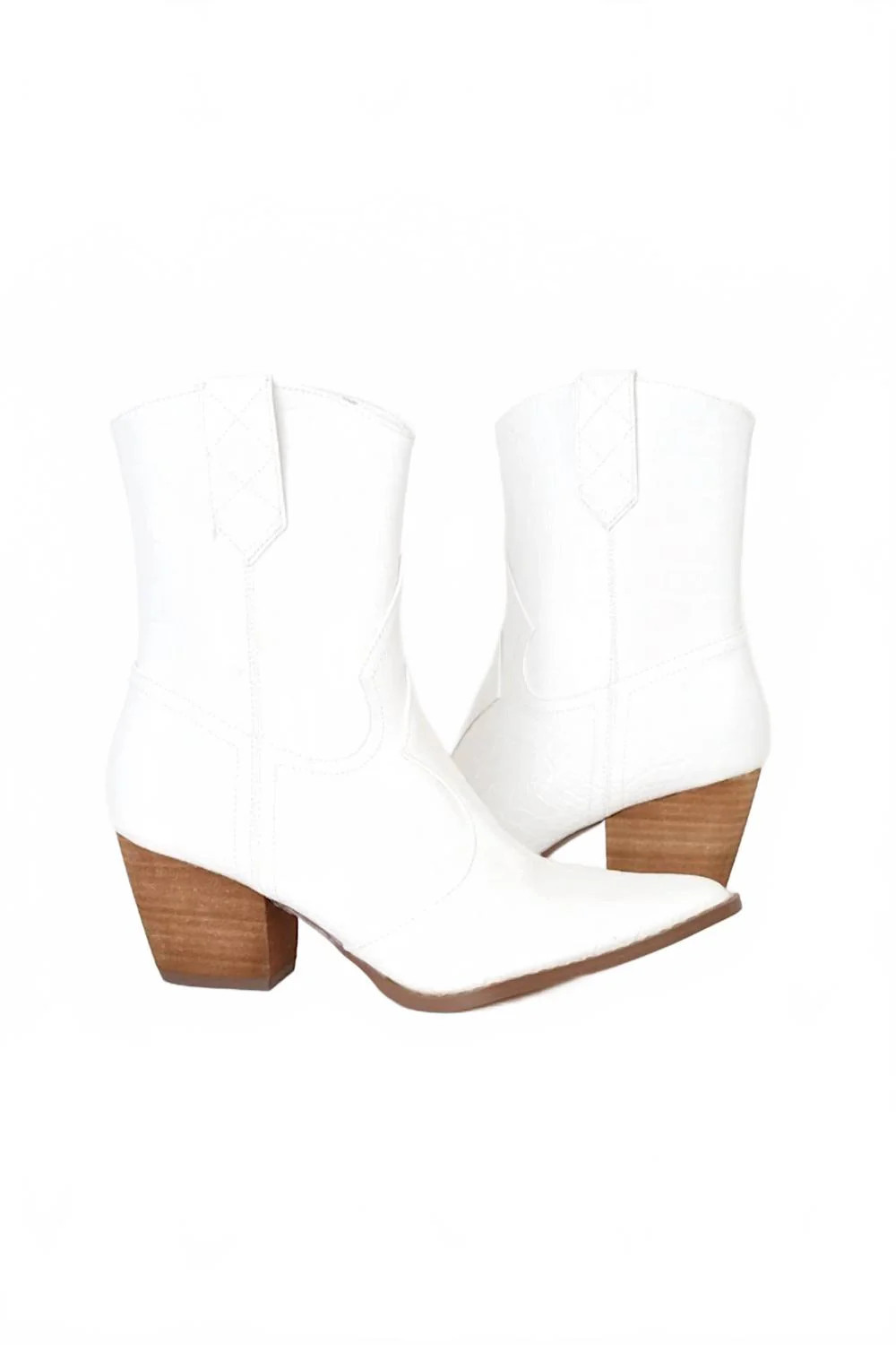 Women's Bambi Western Boots In White | Shop Simon