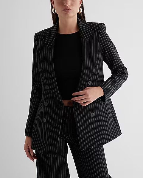 Double Breasted Pinstripe Blazer | Express