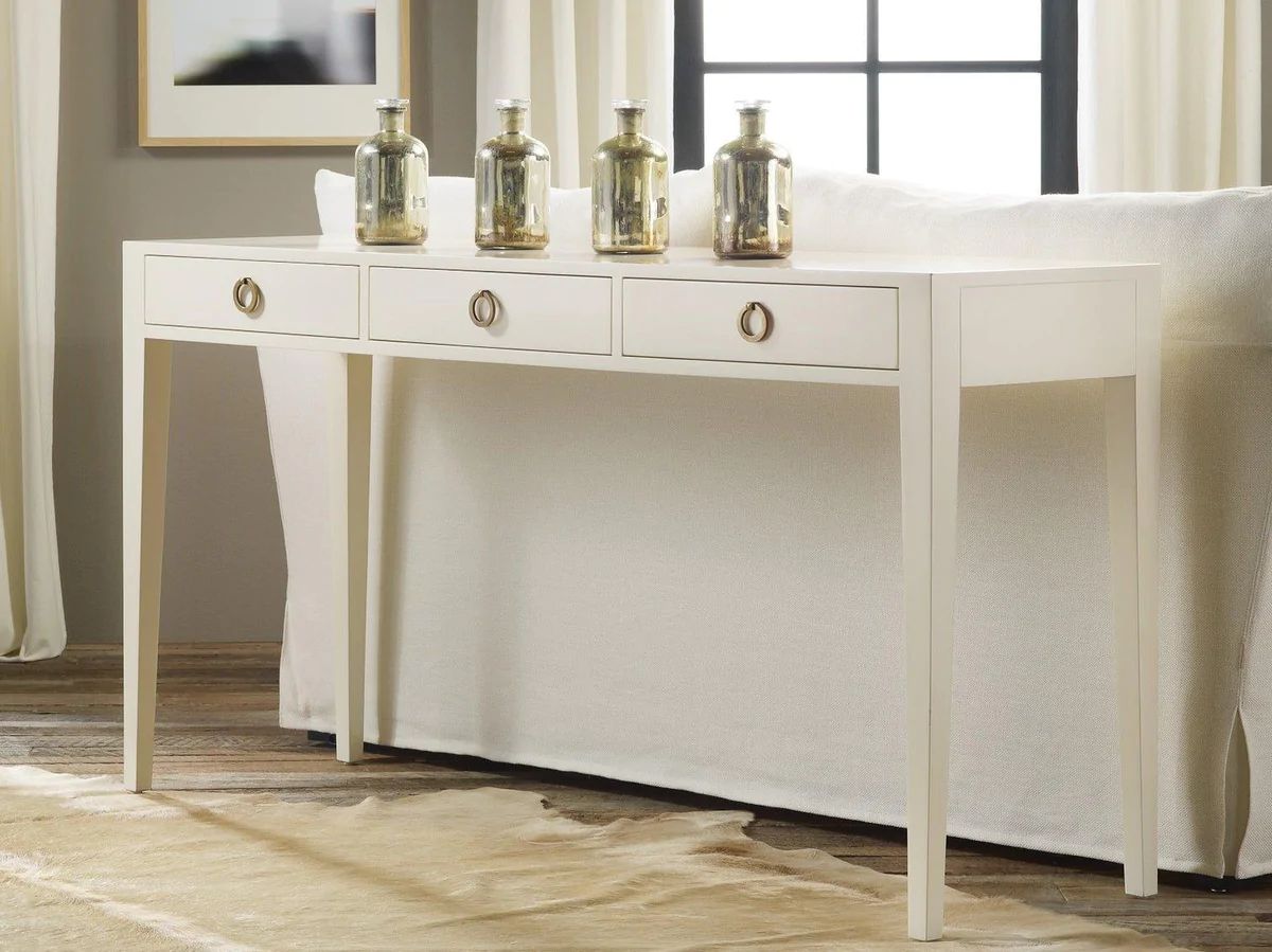Modern History White Painted Three Drawer Console | The Well Appointed House, LLC