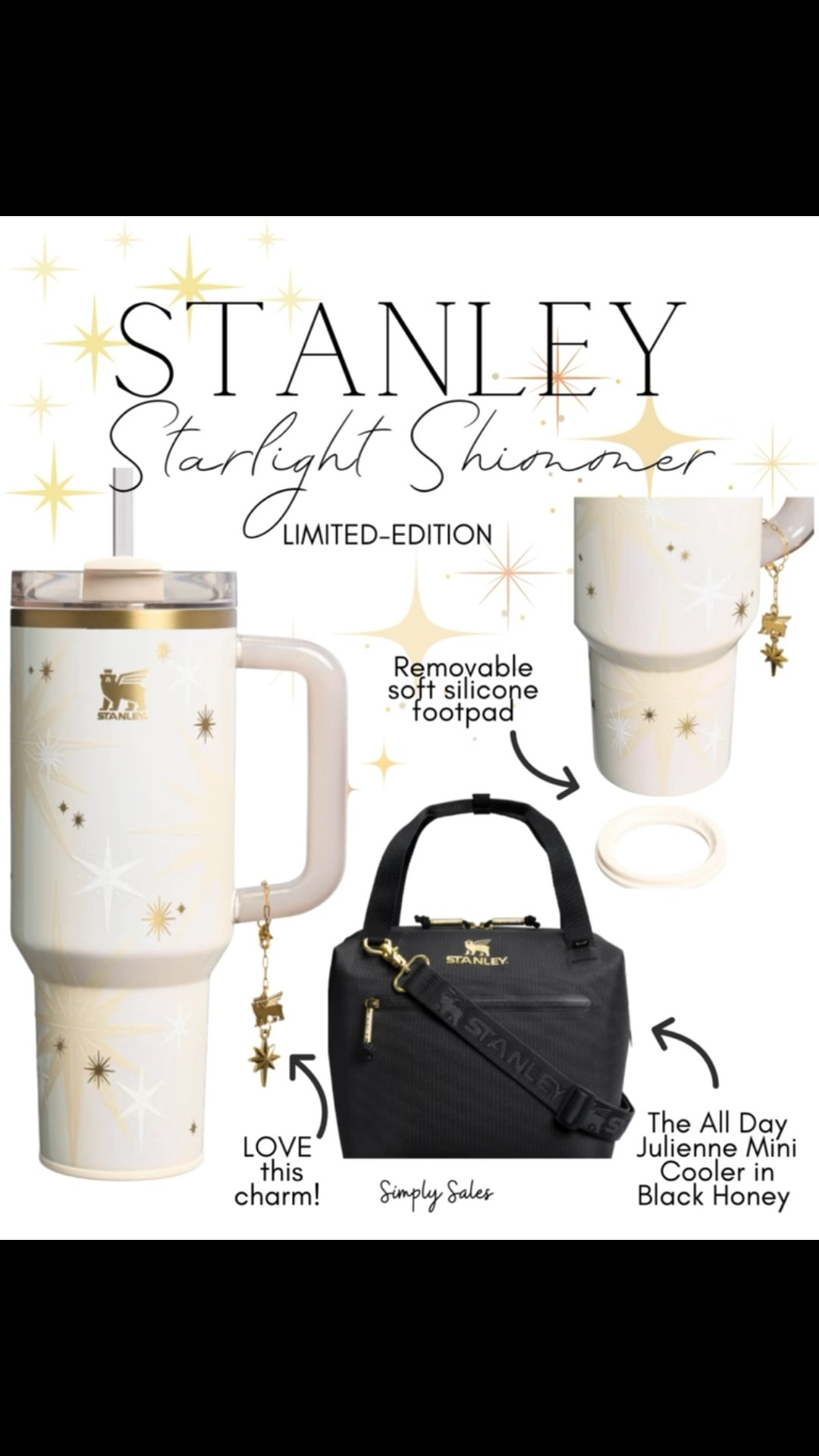 ✨ Splurge-worthy moment ✨
If you’ve been wanting something that feels extra special, the Starlight Shimmer Quencher is it. The soft sparkle, the gold accents, and that adorable charm… it’s giving total New Year’s vibes. Available in 30oz + 40oz, and it comes in the prettiest luxe gift box — such a really nice gift or a little “treat yourself” moment.
And I have to mention the Julienne Mini Cooler because I love that thing. Perfect size, easy to carry, and makes me feel way more put together than I actually am.
@stanley_brand has so many fun styles and colors to browse right now too — lots of great finds if you’re finishing up gifting or grabbing something for yourself.
#stanley1913partner

#LTKSeasonal #LTKGiftGuide #LTKHoliday