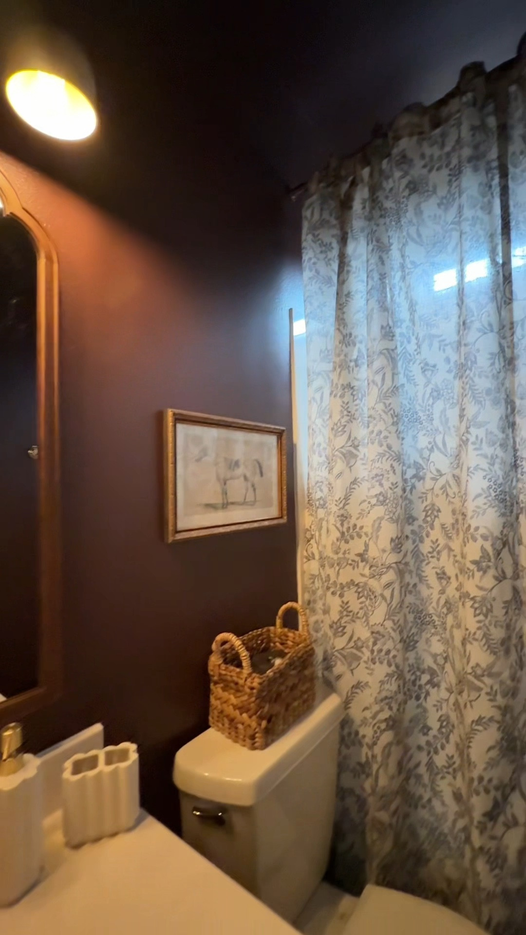 Bathroom makeover ✨ paint color: Sherwin Williams Carnelian. 
I linked everything I could! 

#LTKHome