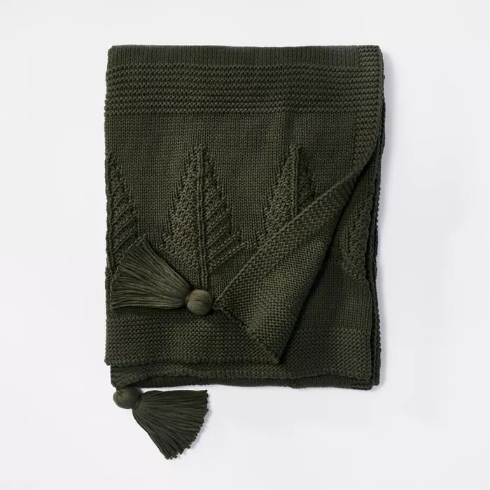 Knitted Tree Throw Blanket - Threshold™ designed with Studio McGee | Target