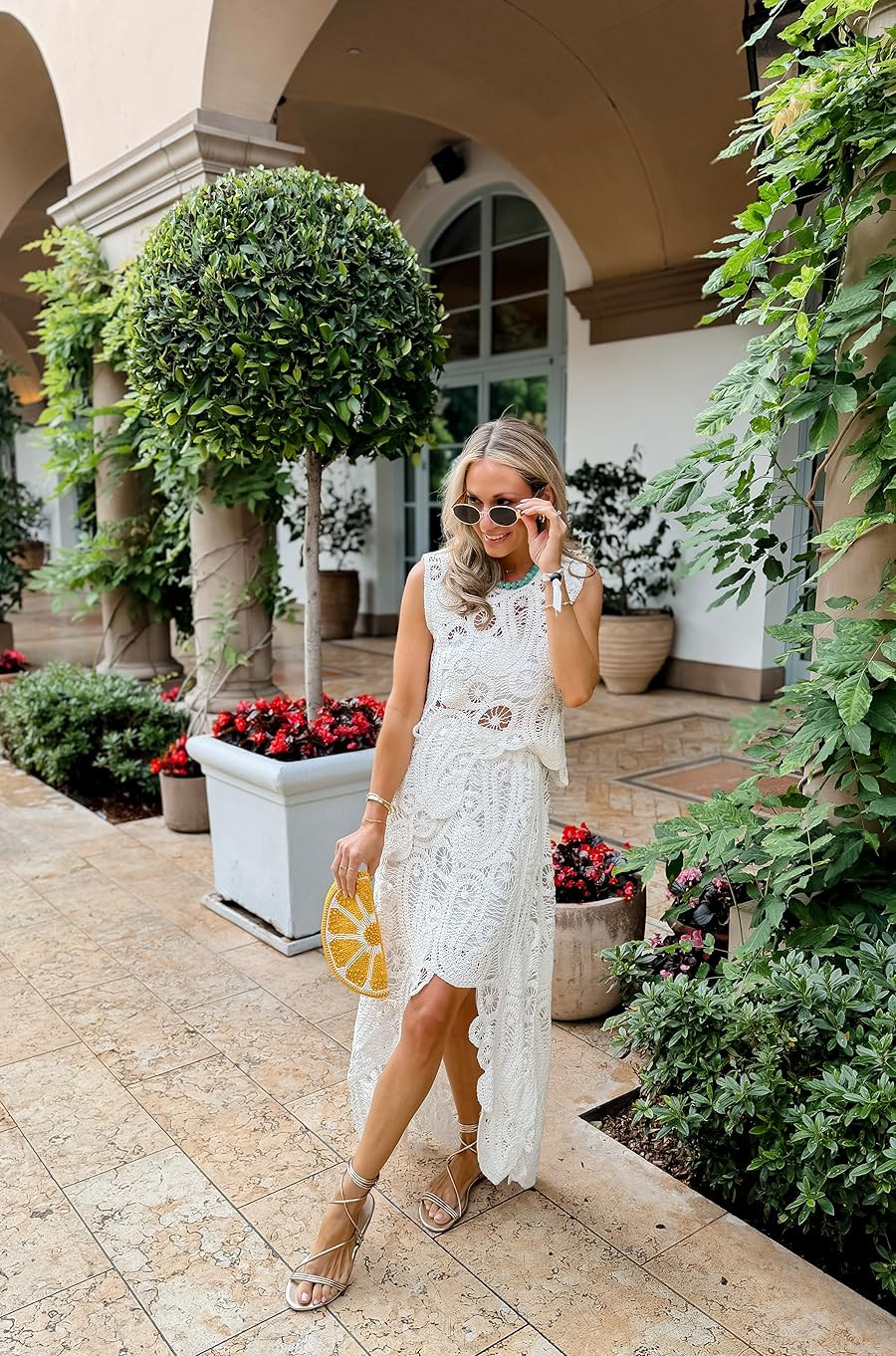 This summer set is so cute, and I’m obsessed with the eyelet detail. // I am 5'2" and wearing my true size small 

 #LTKootd #LTKSeasonal