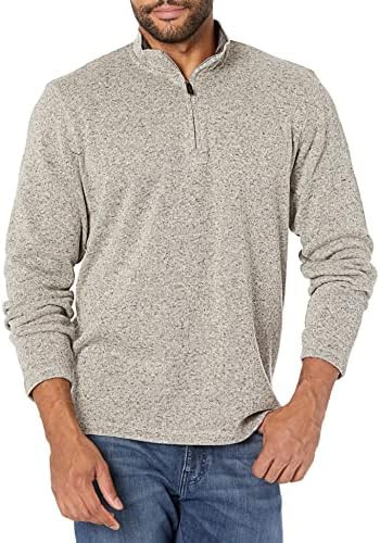 Wrangler Authentics mens Long Sleeve Fleece Quarter-zip | Amazon (US)