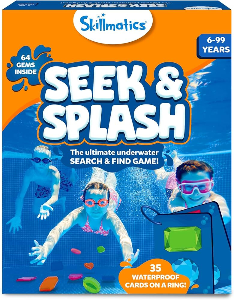 Skillmatics Pool Toys - Seek & Splash, Search & Find Water Game, Swimming Pool Dive Toy for Kids,... | Amazon (US)