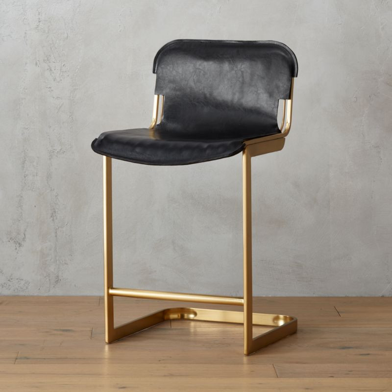 Rake Brass Counter Stool + Reviews | CB2 | CB2