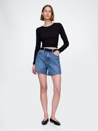 4.75" High Rise A-Line Denim Short | Gap (US)