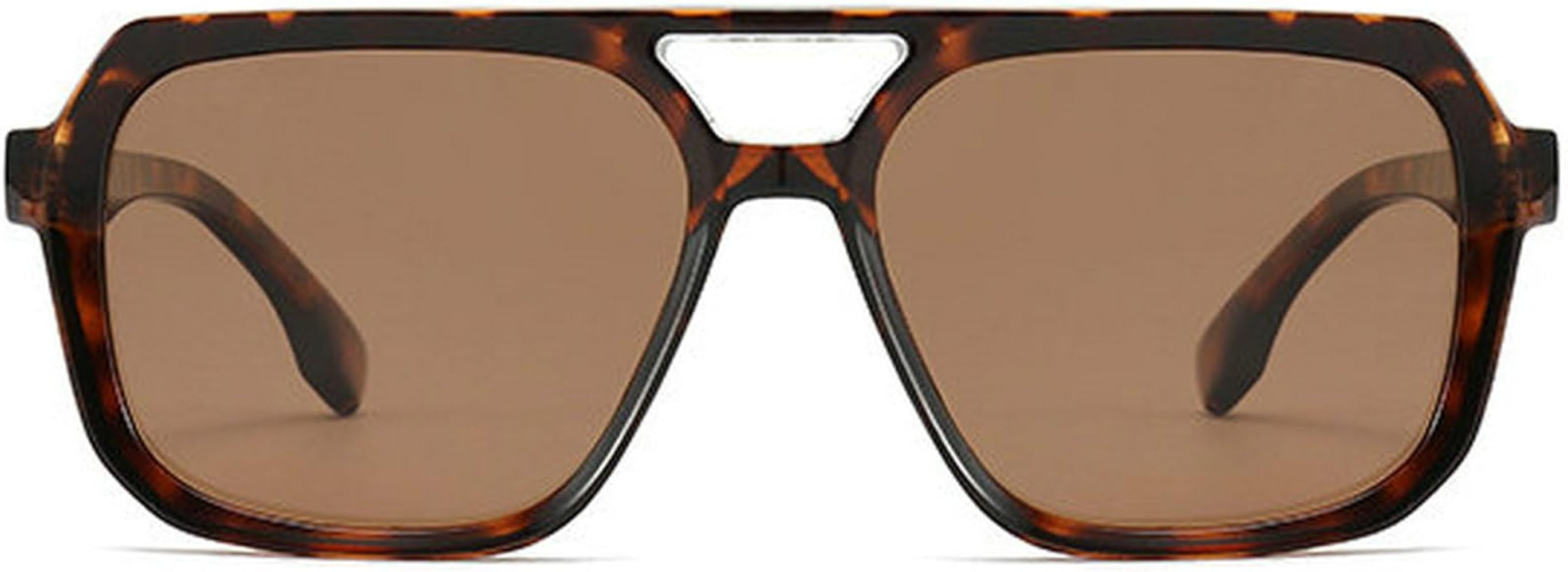 COTIA Trendy Pilot Sunglasses Vintage Square Polarized for Men Women Double Bridge Classic Style ... | Amazon (US)