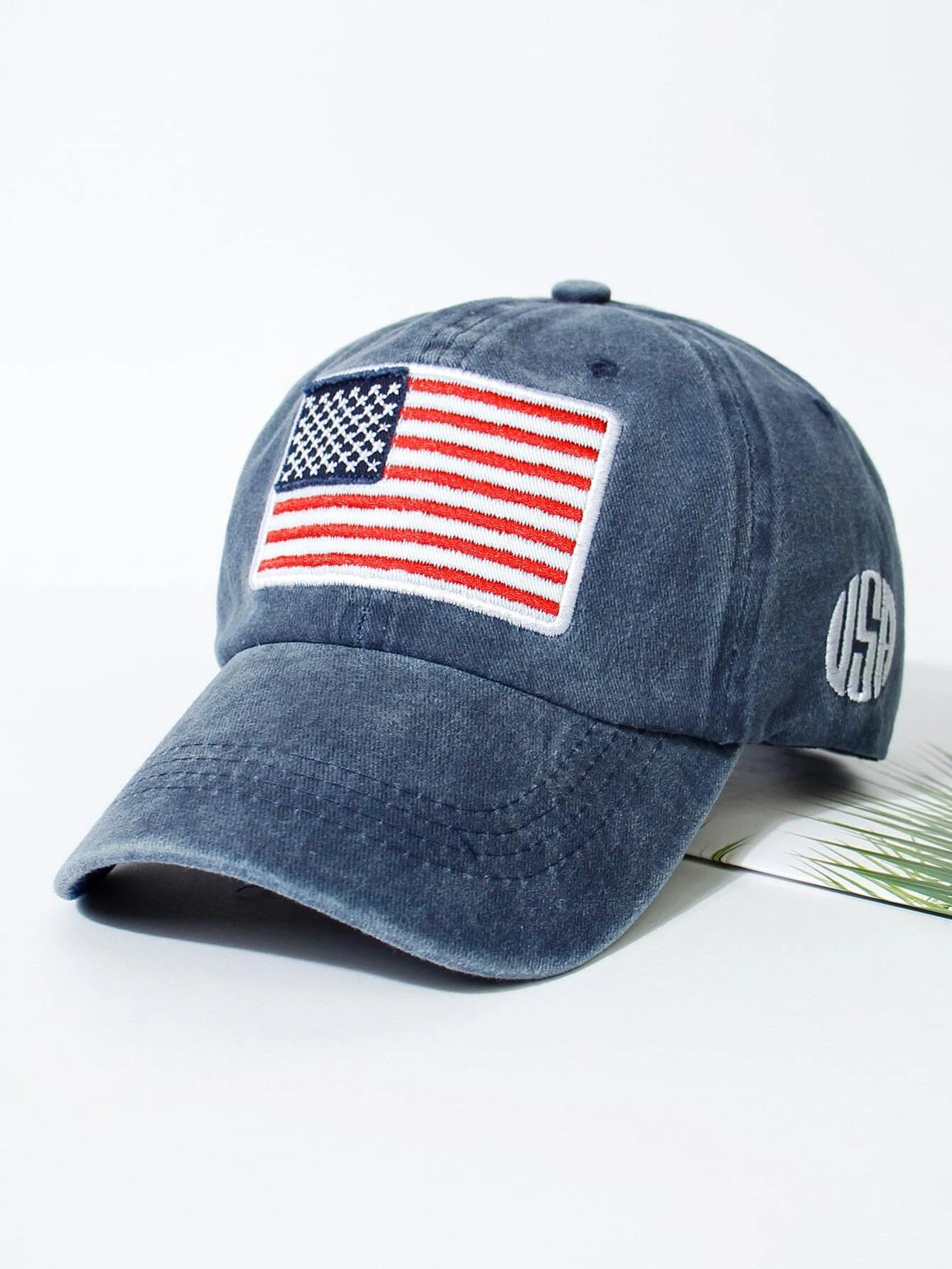 American Flag & Letter Embroidery Baseball Cap | SHEIN