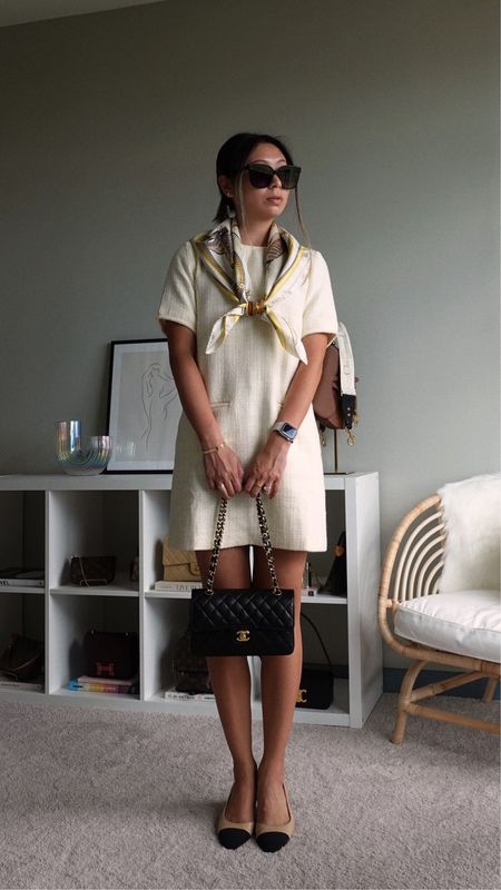 Old-money inspired parisian chic tweed dress outfit

#LTKitbag #LTKSeasonal #LTKstyletip