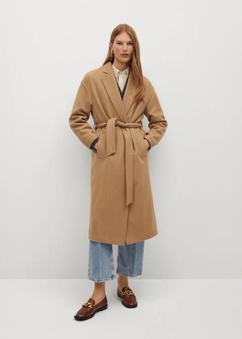 Woolen coat with chain detail | MANGO (US)