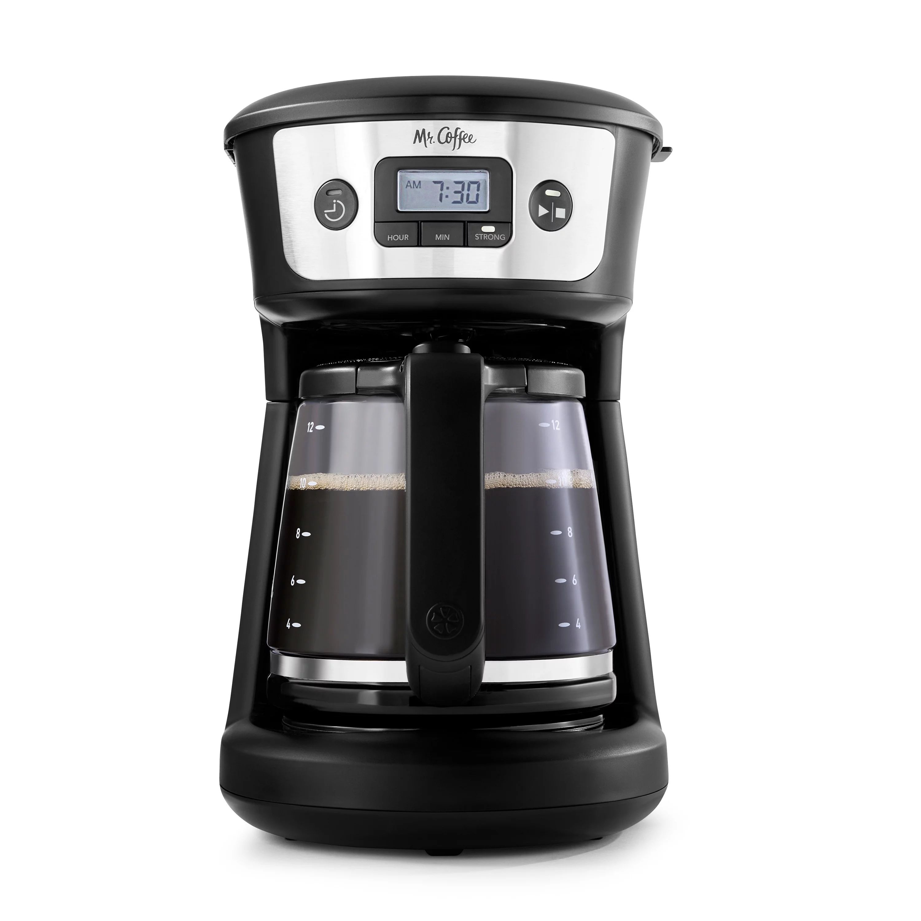 Mr. Coffee® 12-Cup Programmable Coffee Maker with Strong Brew Selector, Stainless Steel | Walmart (US)