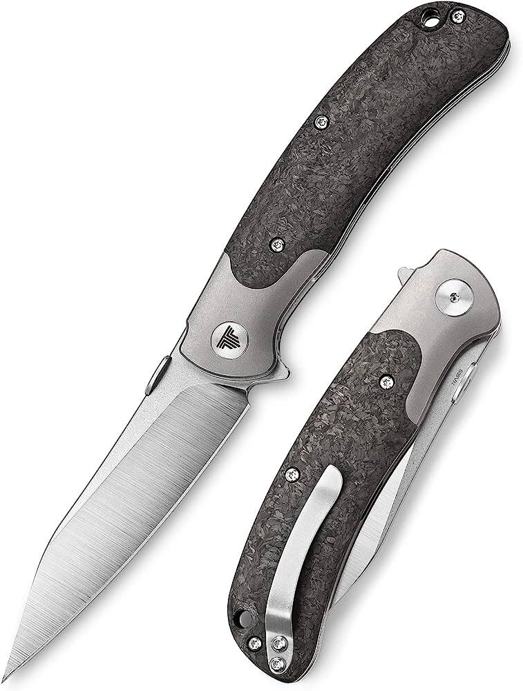TRIVISA Flipper Opening Folding Pocket Knife for Men, 3.66" Stonewash CPM S35VN Steel Blade, Ti B... | Amazon (US)