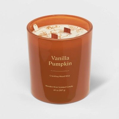20oz Glass Woodwick Vanilla Pumpkin Candle - Threshold™ | Target