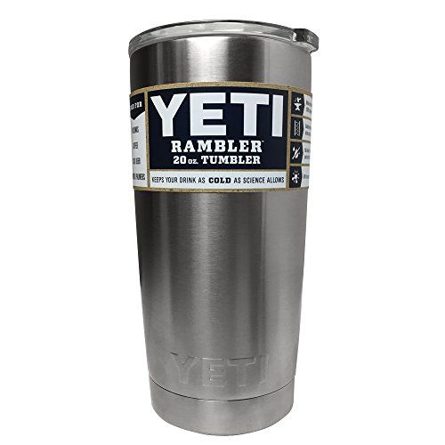 YETI Rambler 20 oz Stainless Steel Vacuum Insulated Tumbler with Lid (Stainless Steel) | Amazon (US)