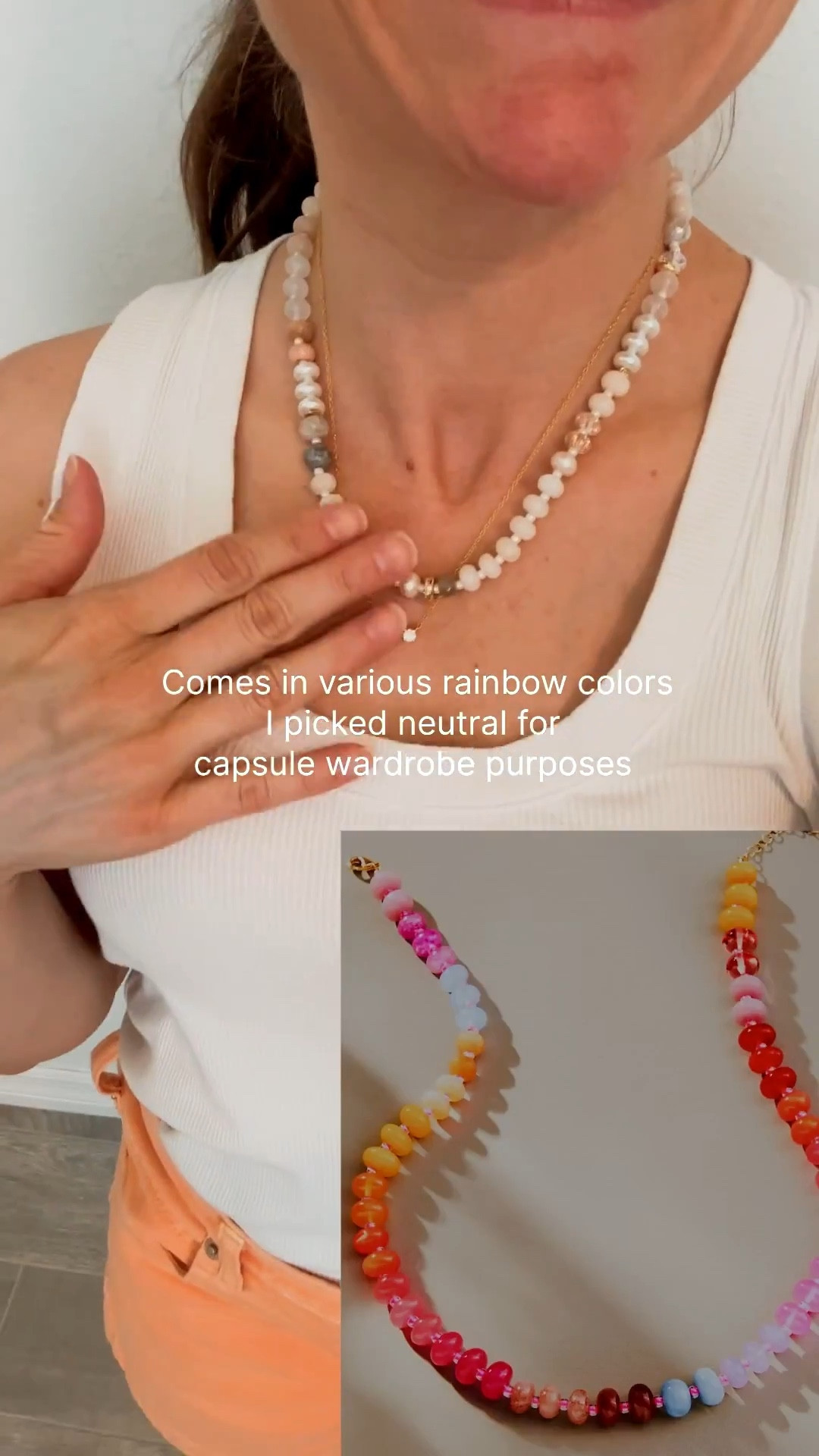 Bead necklace to add some extra color to any outfit. I went with a neutral so I can match more looks but there’s plenty of rainbow options. Mine (Oyster color) looked exactly as the sample photos too.

#LTKootd #LTKSpringSale #LTKPetite