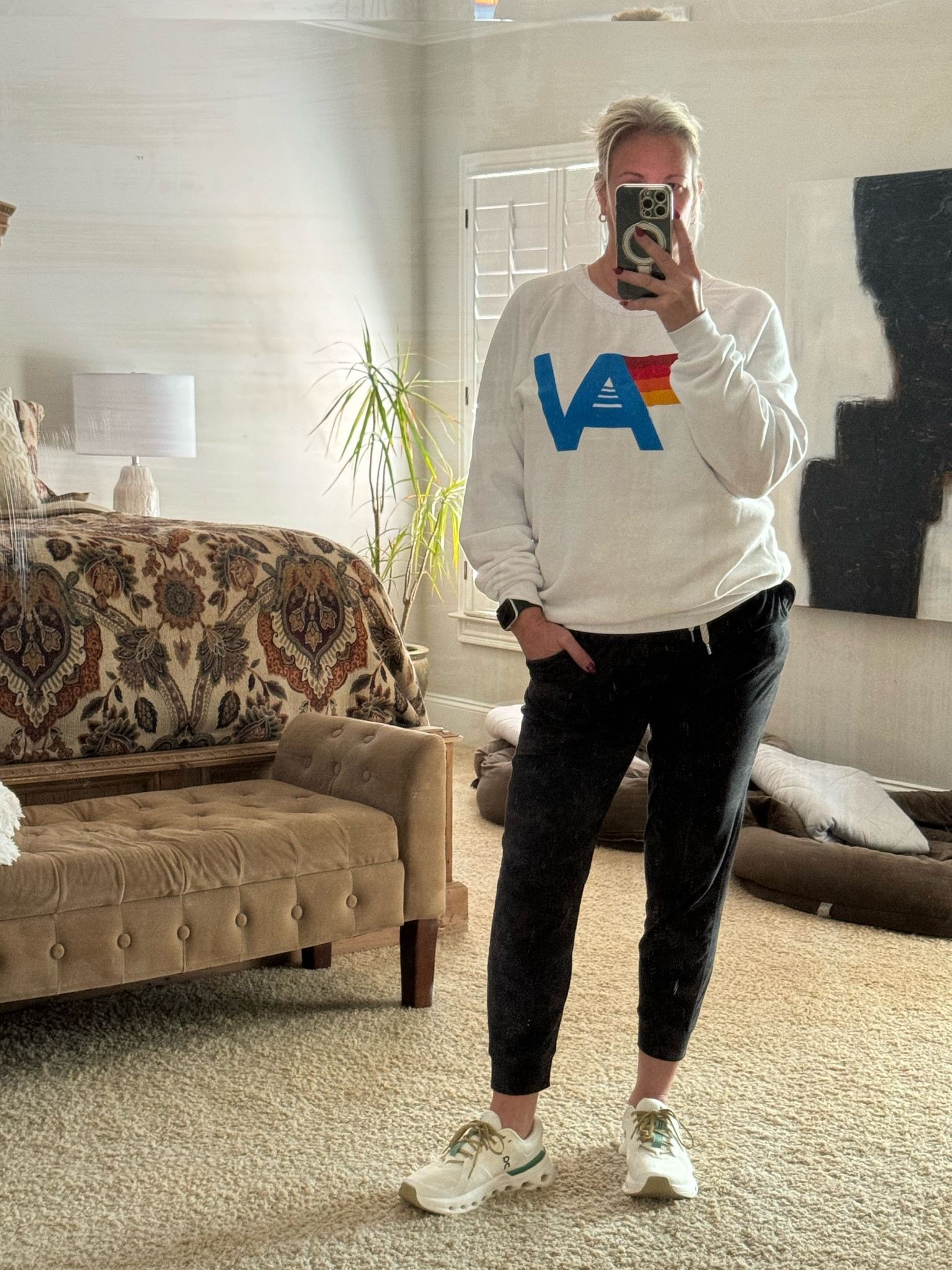 Mom things today—so, lots of errands and such!  But still want to look cute.  I ordered my Aviator sweatshirt in XL for an oversized fit.  And can never go wrong with Vuori joggers

#LTKOver40 #LTKMidsize #LTKActive