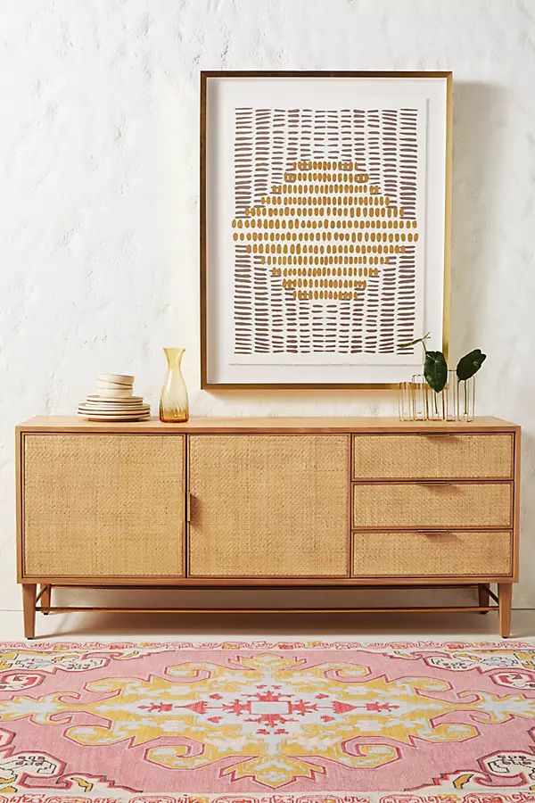Wallace Cane and Oak Sideboard By Anthropologie in Beige | Anthropologie (US)