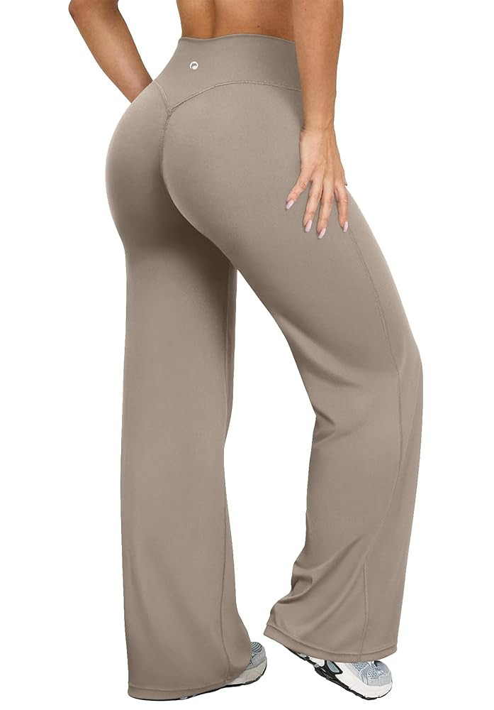 OQQ Yoga Pants Women High Waist Stretch Casual Soft Straight Leg Bottoms | Amazon (US)