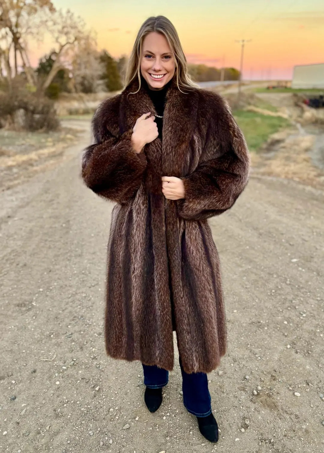 Luxury Mink Fur Long Coat Full Length Stylish Real Shearling - Etsy | Etsy (US)