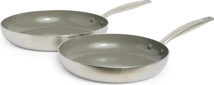 Chatham Stainless Ceramic Nonstick 8” & 10” Frypan Set | Nordstrom Rack