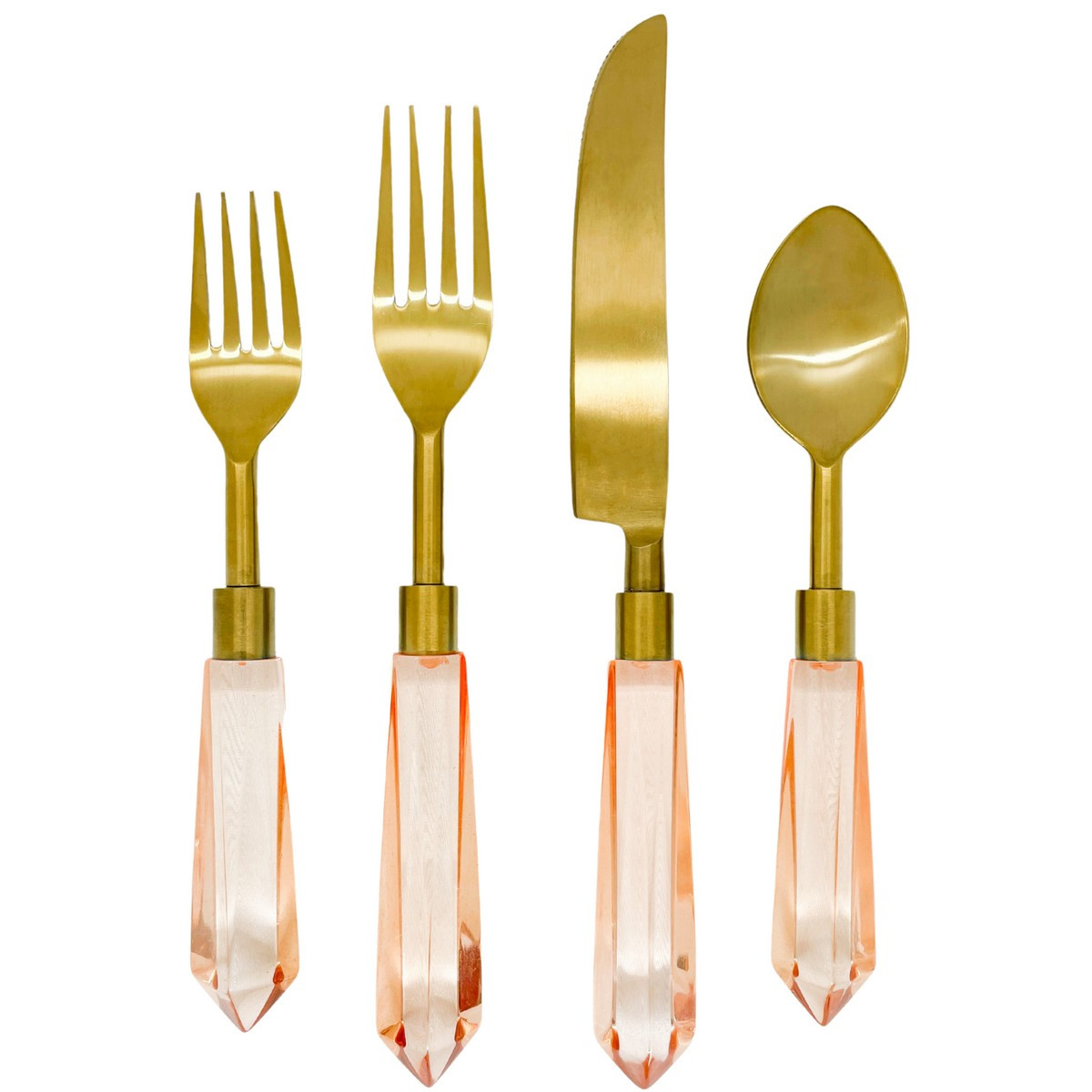 Acrylic Flatware Set - Blush Pink4-Piece Set | Laura Park Designs