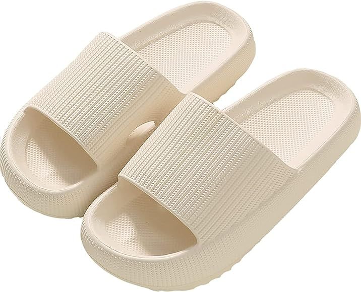 SHARLLEN Pillow Slides Slippers, Unisex Massage Foam Bathroom Slippers | Amazon (US)