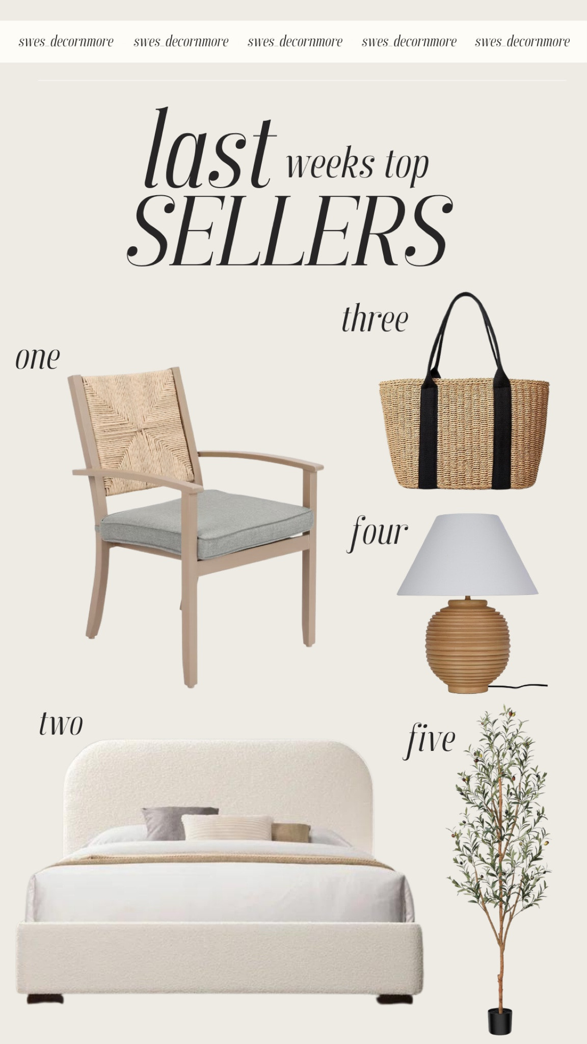 Here are last weeks top sellers! Love this accent chair from Lowe’s and this platform bed from Wayfair! This women’s straw tote bag from Amazon is cute for a day at the beach! This lamp from Walmart and artificial olive tree from Amazon are great additions for your home decor! 

#LTKHome #LTKStyleTip #LTKBeauty