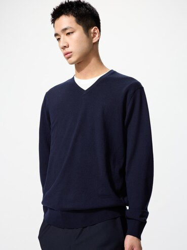 100% MERINO V-NECK SWEATER | UNIQLO AU | Uniqlo Australia