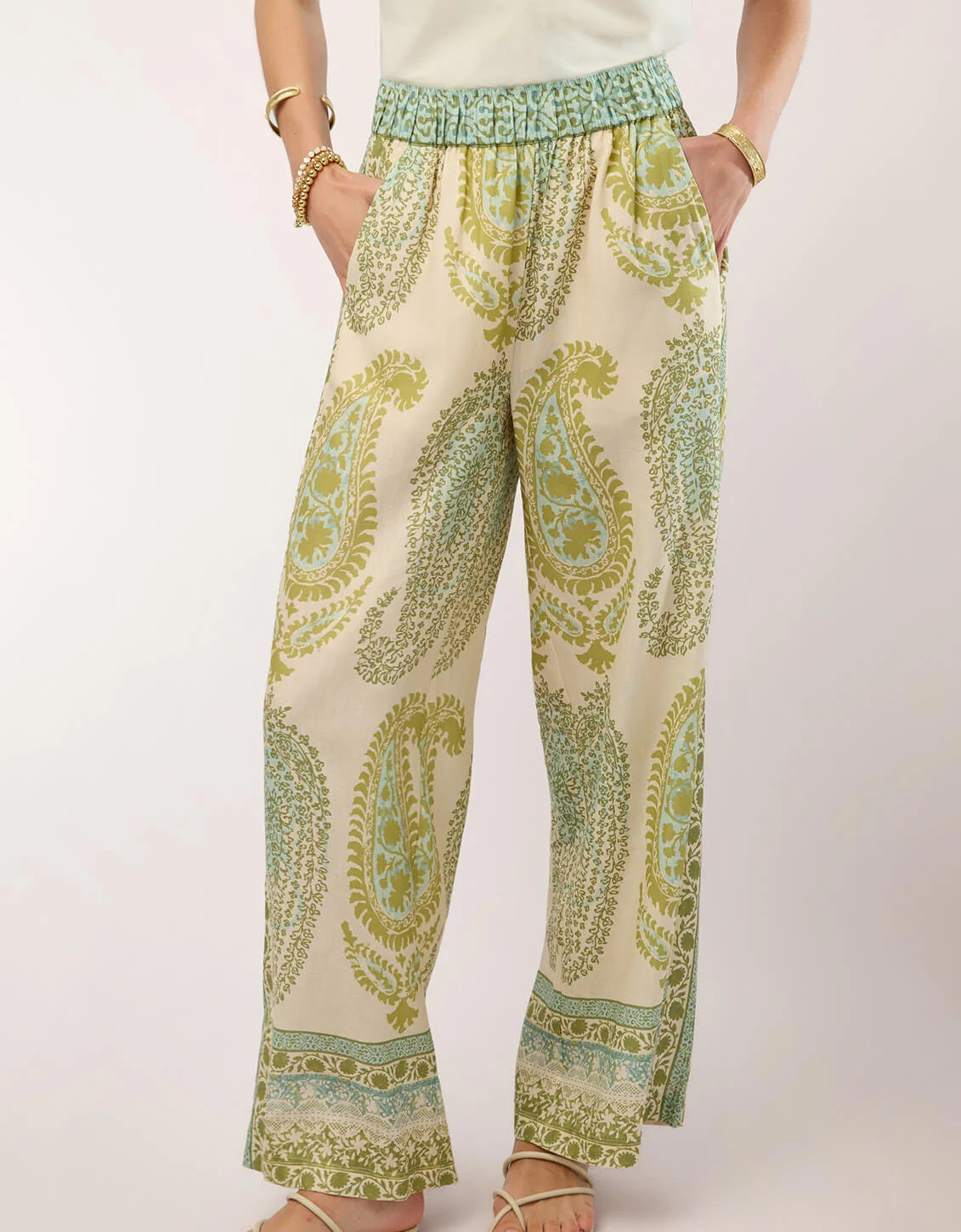 Resort Palazzo Pant Heritage Boho Paisley | Spartina 449