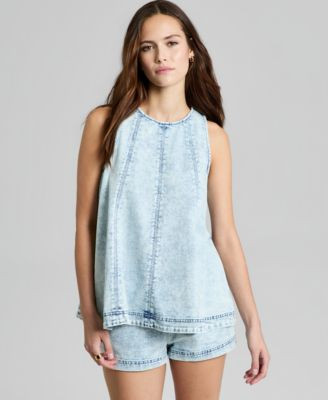 Women's Denim Sleeveless Tunic, Macy's Exclusive | Macy's