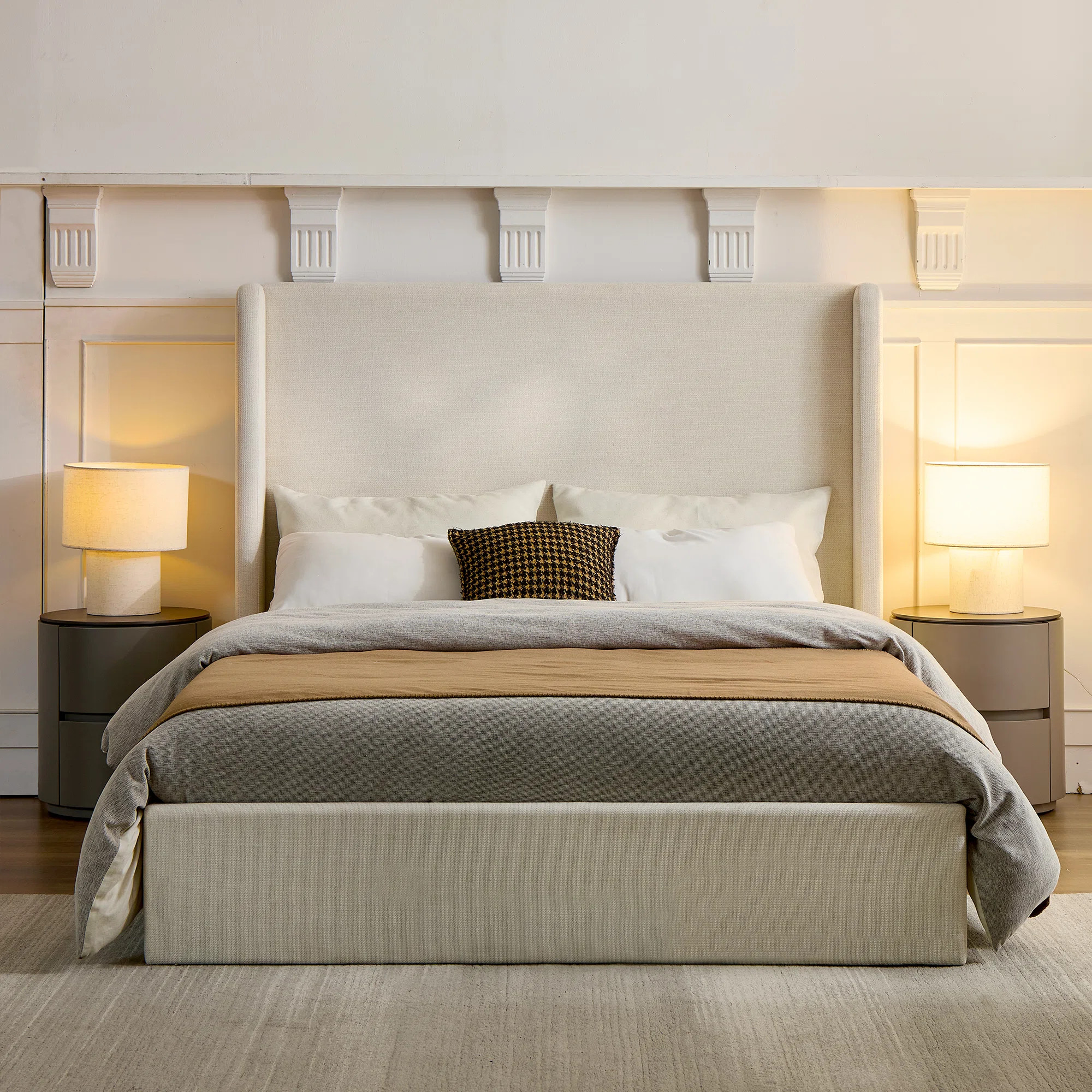 Carmen Upholstered Wingback Bed | Wayfair North America