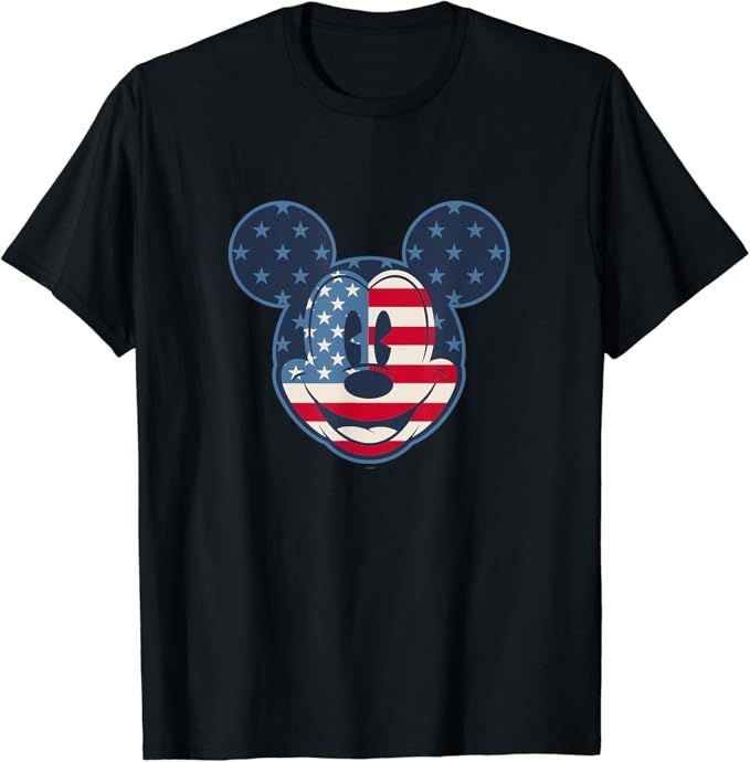 Disney Mickey Mouse Vintage Americana Fourth of July T-Shirt | Amazon (US)
