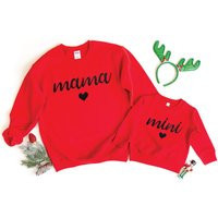 Mama Glitter Sweatshirt, Mini Matching Mini, Crewneck Sweater, Pullover, Mothers Day Gift, Women Sweater | Etsy (US)
