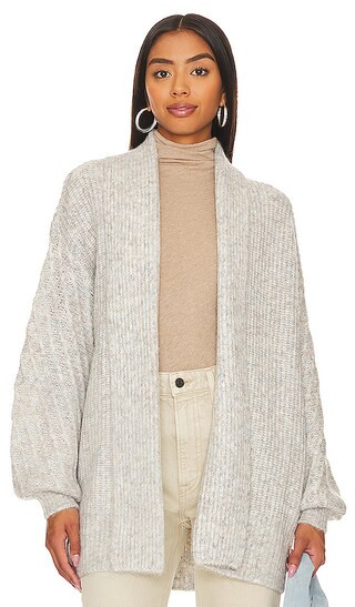 Nalla Cardigan in Heather Grey | Revolve Clothing (Global)