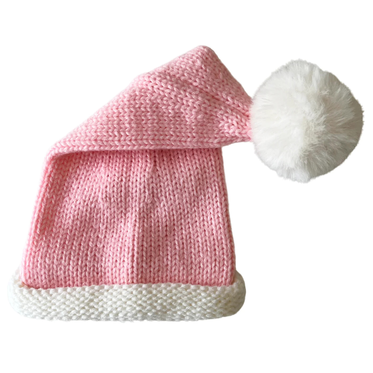 Santa Knit Hat, Pink | SpearmintLOVE