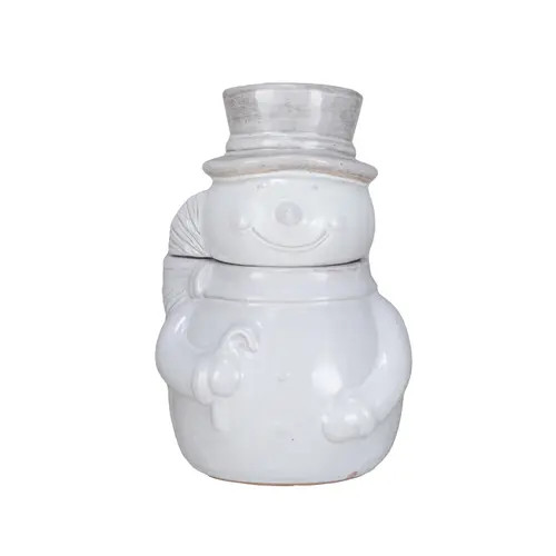Storied Home Antique Snowman Shaped Stoneware Cookie Jar, White at Nordstrom | Nordstrom