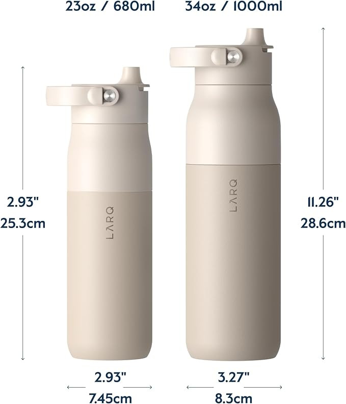 LARQ Bottle Swig Top 23oz - Insulated Reusable Stainless Steel Water Bottle With Built-In Silicon... | Amazon (US)