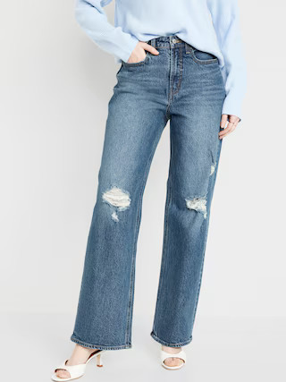 Curvy Extra High-Waisted Wide-Leg Jeans | Old Navy (US)