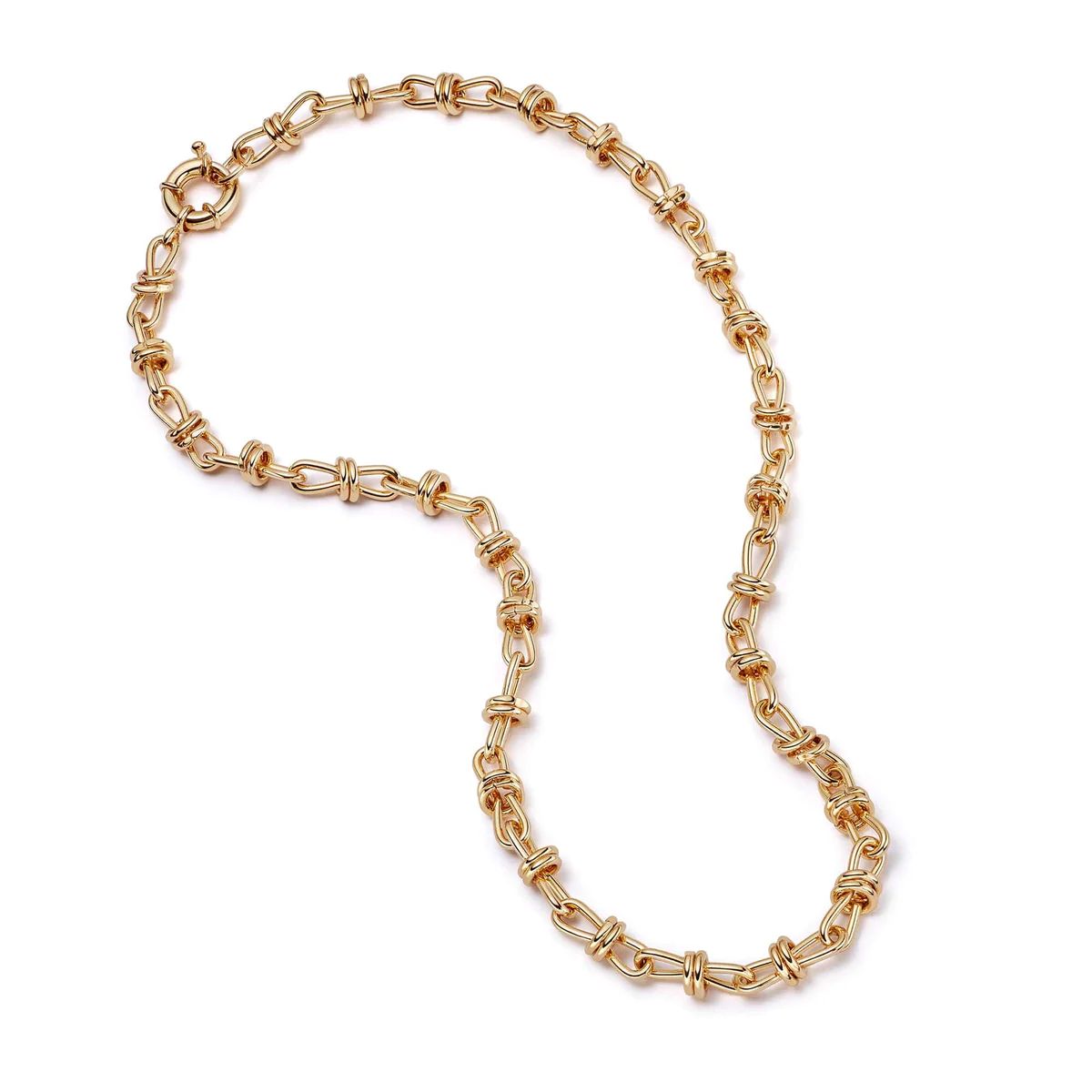 Polly Sayer Knot Chain Necklace 18ct Gold Plate | Daisy London Jewellery