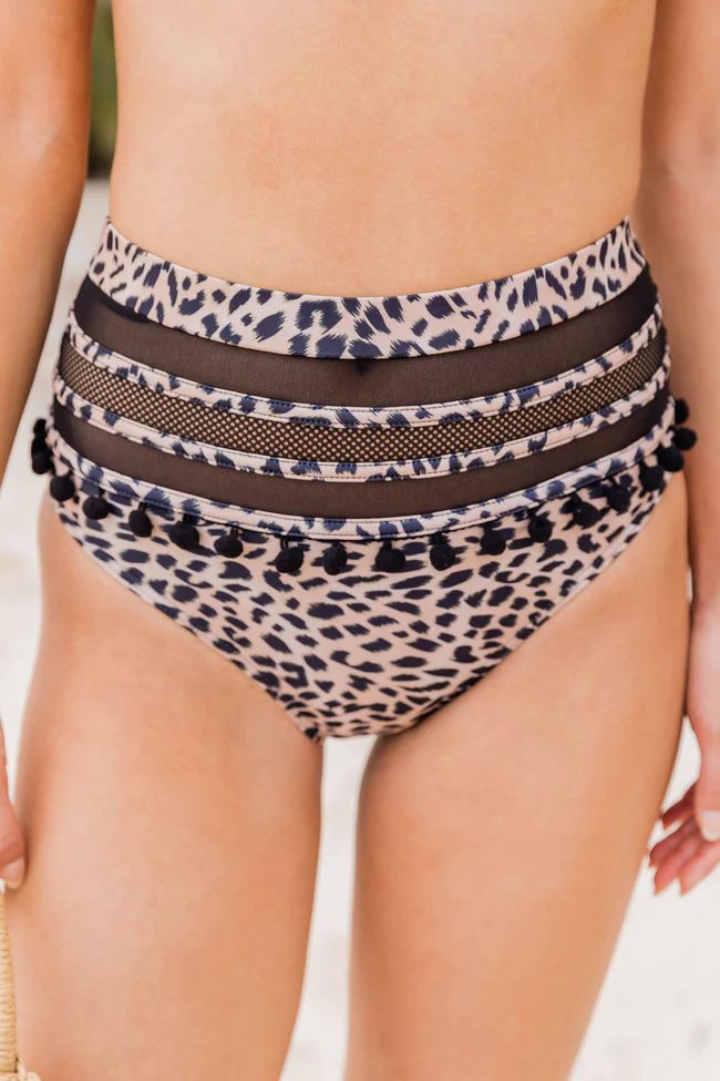 Sailing Through Paradise Leopard Print Bikini Bottoms | Pink Lily